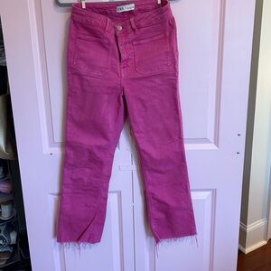 pink zara jeans